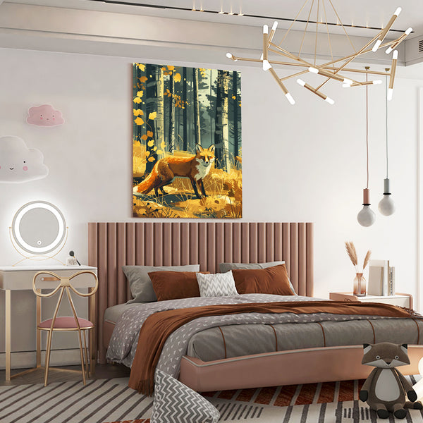 Renard d'Automne Tableau Renard | TableauDecoModerne®