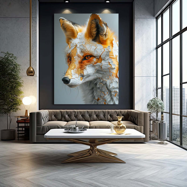 Renard Doré Tableau Renard | TableauDecoModerne®