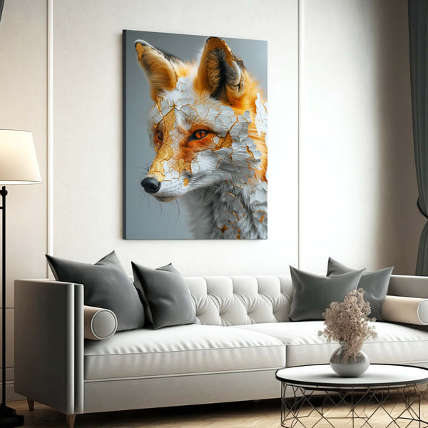 Renard Doré Tableau Renard | TableauDecoModerne®