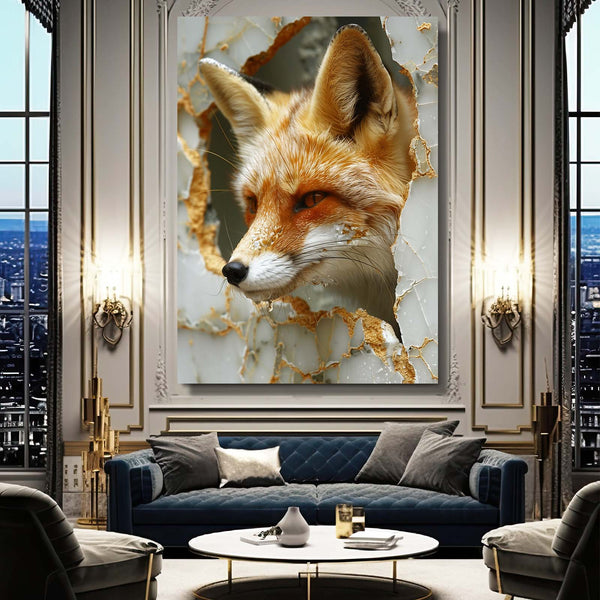 Renard Émergent Tableau Renard | TableauDecoModerne®