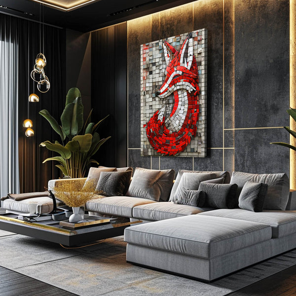Renard Géométrique Tableau Renard | TableauDecoModerne®