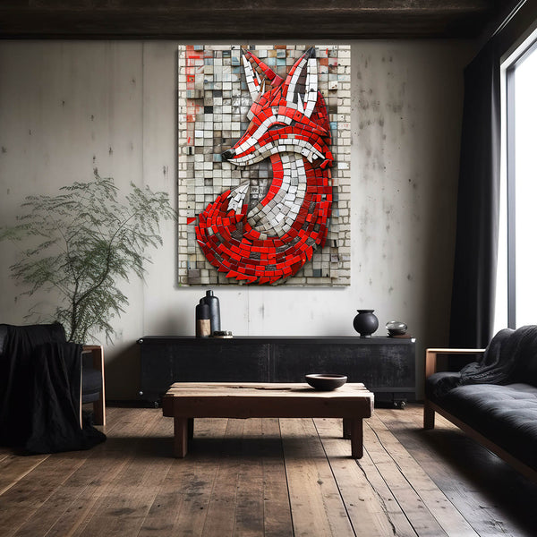 Renard Géométrique Tableau Renard | TableauDecoModerne®