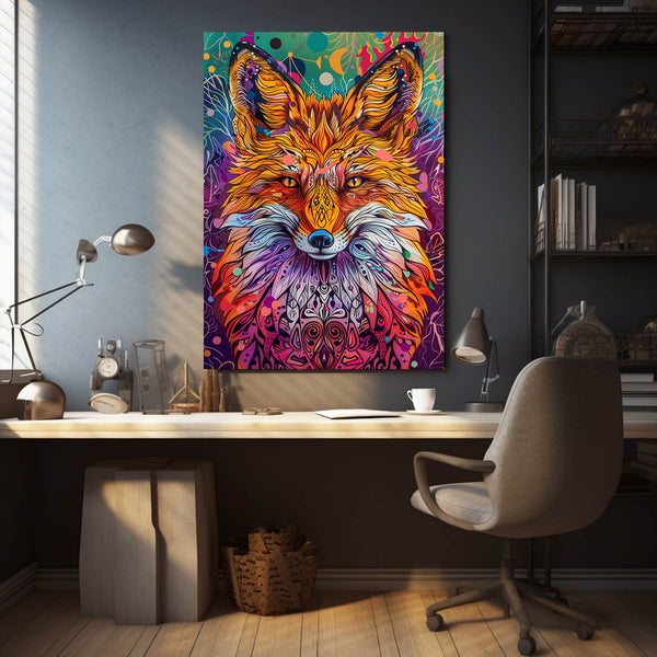 Renard Psychédélique Tableau Renard | TableauDecoModerne®