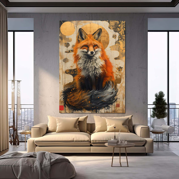 Renard Solaire Tableau Renard | TableauDecoModerne®
