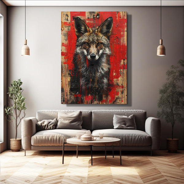 Renard Sombre Tableau Renard | TableauDecoModerne®