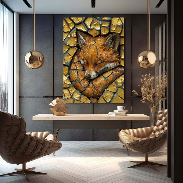 Rêve Doré Tableau Renard | TableauDecoModerne®