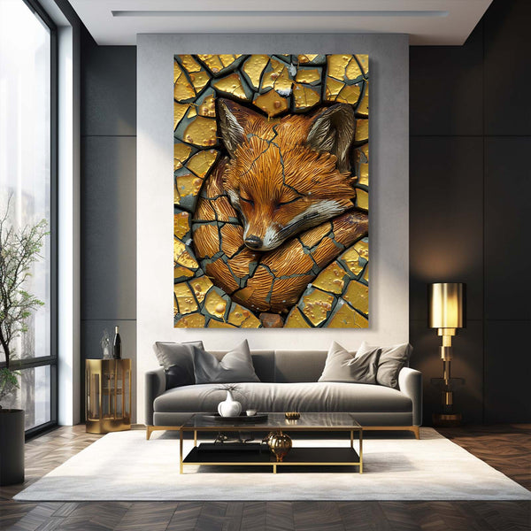 Rêve Doré Tableau Renard | TableauDecoModerne®