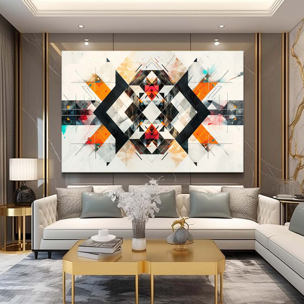 Symétrie Géométrique Tableau Abstrait | TableauDecoModerne®