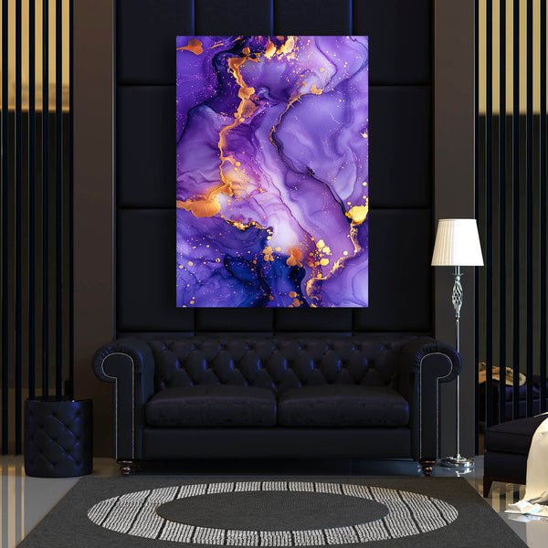 Tableau Abstrait Éclat Améthyste | TableauDecoModerne®