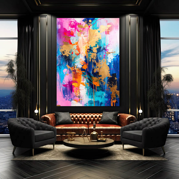 Tableau Abstrait Éclat de Couleurs | TableauDecoModerne®