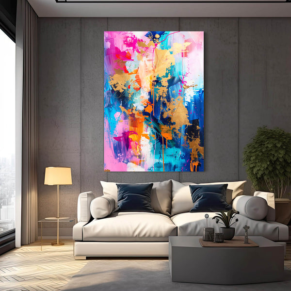 Tableau Abstrait Éclat de Couleurs | TableauDecoModerne®