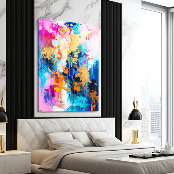 Tableau Abstrait Éclat de Couleurs | TableauDecoModerne®