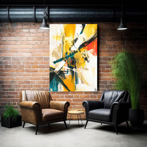 Tableau Abstrait Éclat Dynamique | TableauDecoModerne®