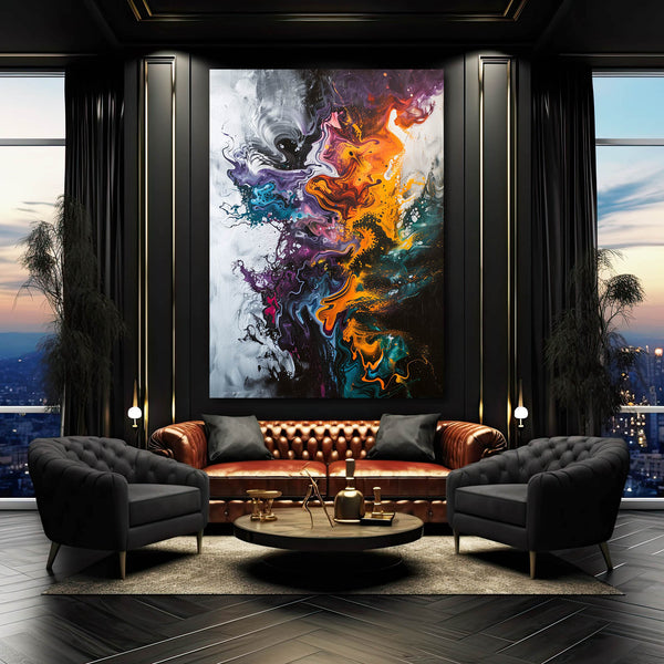 Tableau Abstrait Fusion Chromatique | TableauDecoModerne®
