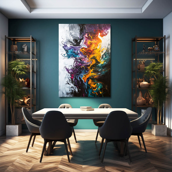 Tableau Abstrait Fusion Chromatique | TableauDecoModerne®