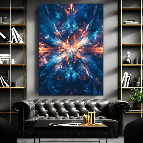 Tableau Abstrait Fusion Cristalline | TableauDecoModerne®