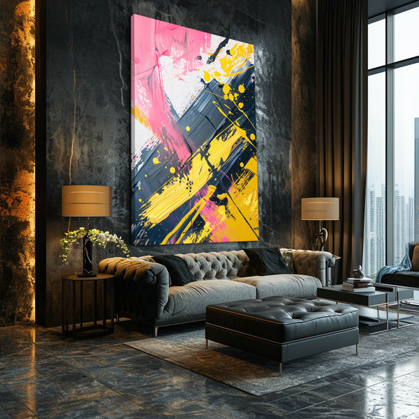 Tableau Abstrait Fusion Énergique | TableauDecoModerne®