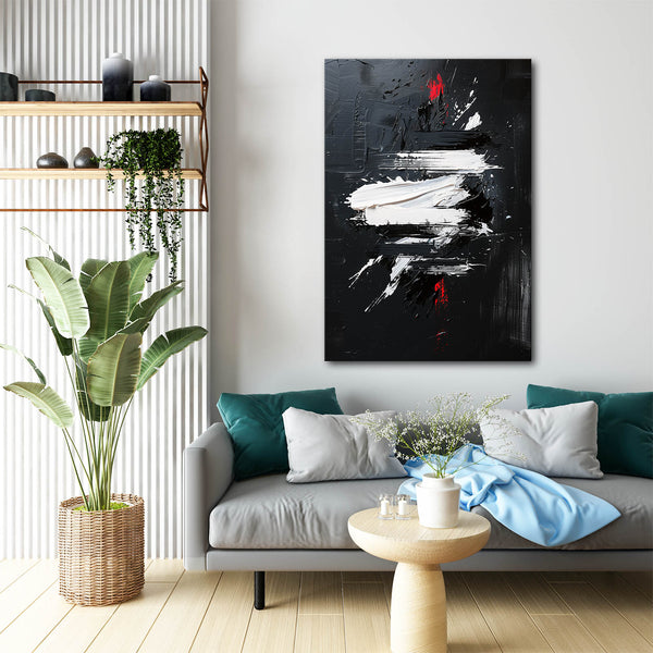 Tableau Abstrait Fusion Monochrome | TableauDecoModerne®