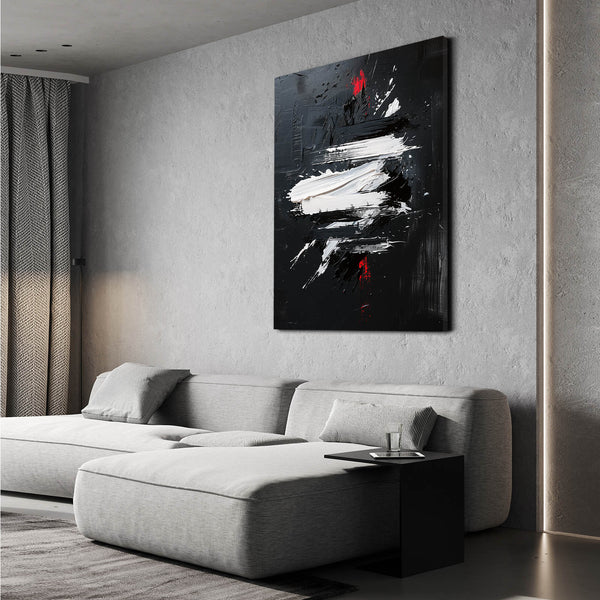 Tableau Abstrait Fusion Monochrome | TableauDecoModerne®
