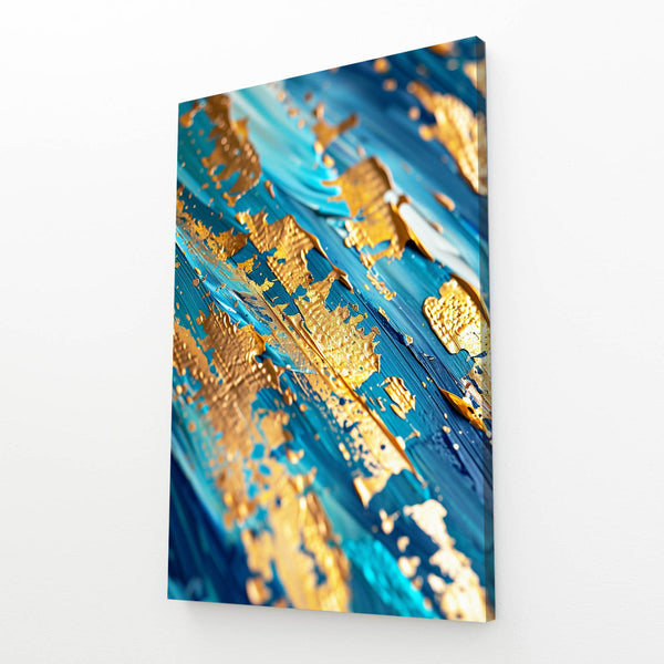Tableau Abstrait Or Bleu | TableauDecoModerne®