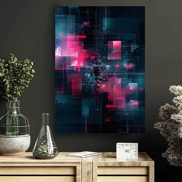 Tableau Abstrait Réseau Lumineux | TableauDecoModerne®