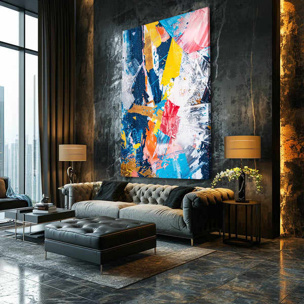 Tableau Abstrait Vibration Chromatique | TableauDecoModerne®