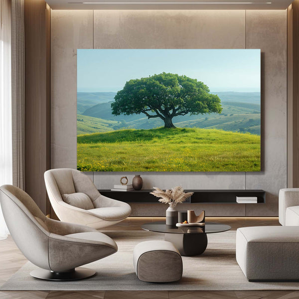 Tableau Arbre Colline Verdoyante | TableauDecoModerne®