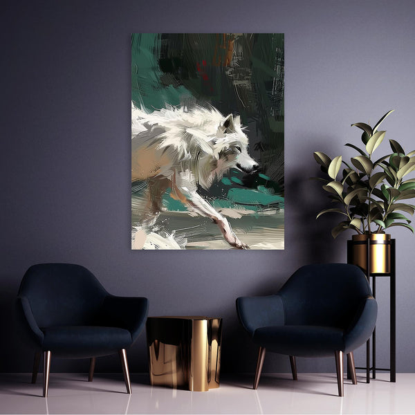 Tableau Loup Blanc | TableauDecoModerne®
