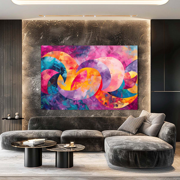 Vagues Chromatiques Tableau Abstrait | TableauDecoModerne®