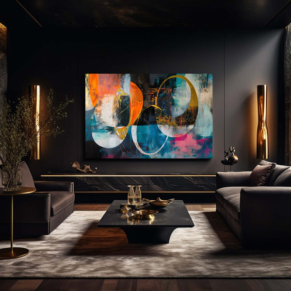 Vibrations Colorées Tableau Abstrait | TableauDecoModerne®
