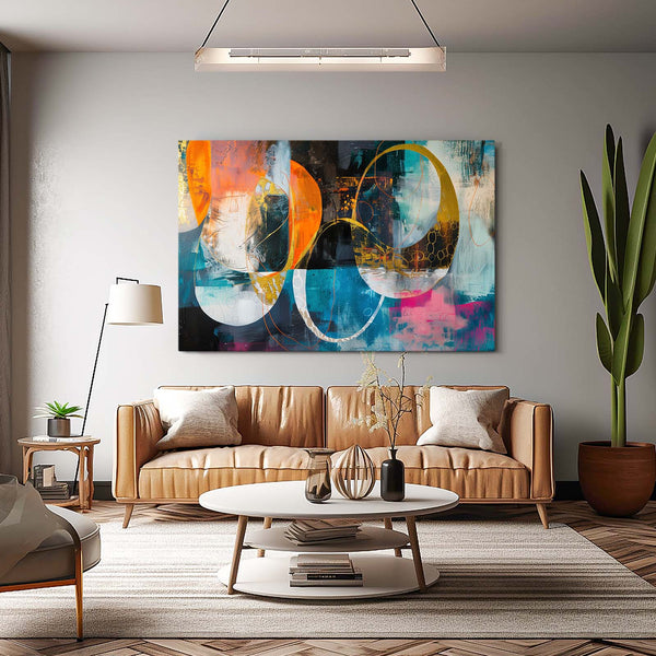 Vibrations Colorées Tableau Abstrait | TableauDecoModerne®