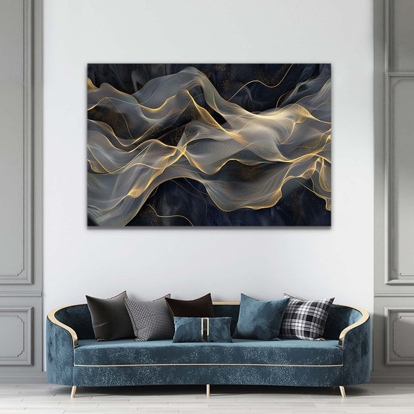 Voiles Dorées Tableau Abstrait | TableauDecoModerne®