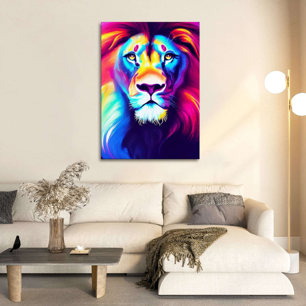 Tableau Lion Pop Art | TableauDecoModerne®