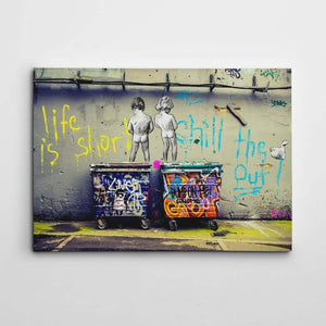 Tableau Street Art Banksy Pipi | TableauDecoModerne®