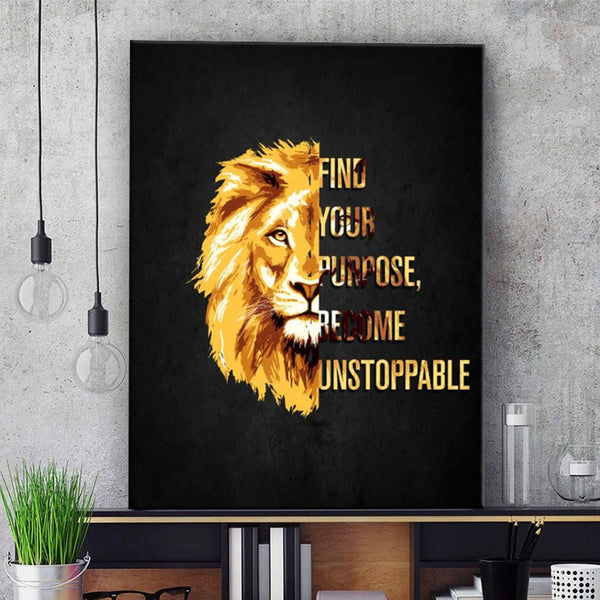 Tableau Motivation Lion | TableauDecoModerne®