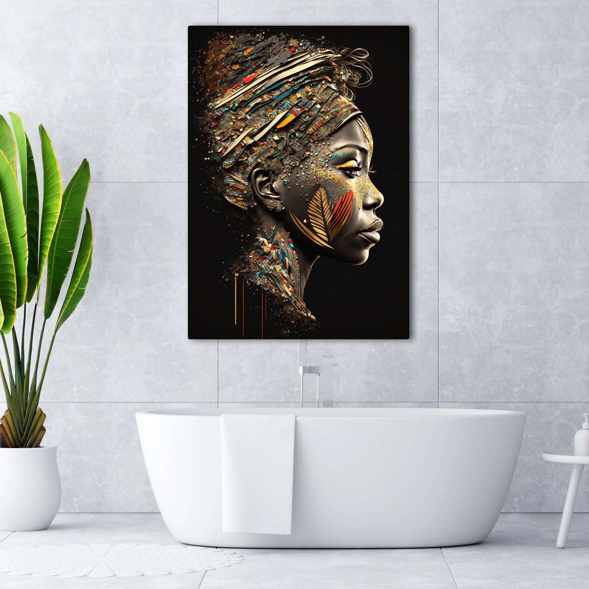 Portrait Tableau Femme Africaine | TableauDecoModerne®