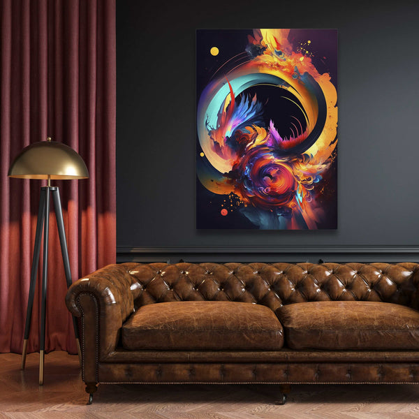 Tableau Abstrait Coloré Torsade | TableauDecoModerne®