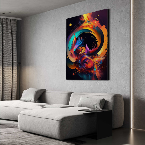Tableau Abstrait Coloré Torsade | TableauDecoModerne®