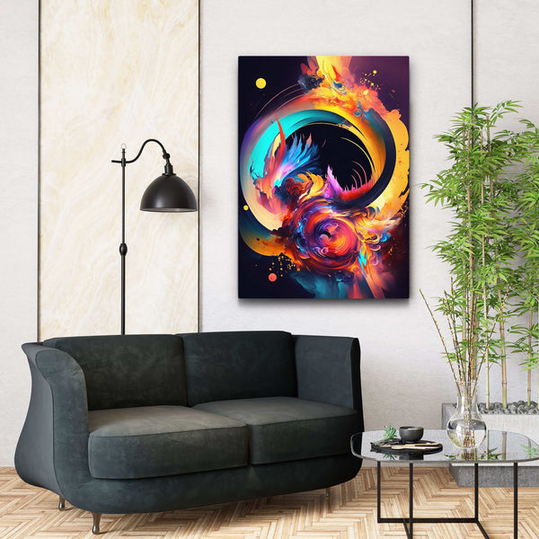 Tableau Abstrait Coloré Torsade | TableauDecoModerne®