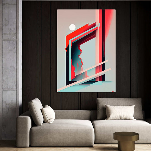 Tableau Abstrait Design Rouge | TableauDecoModerne®