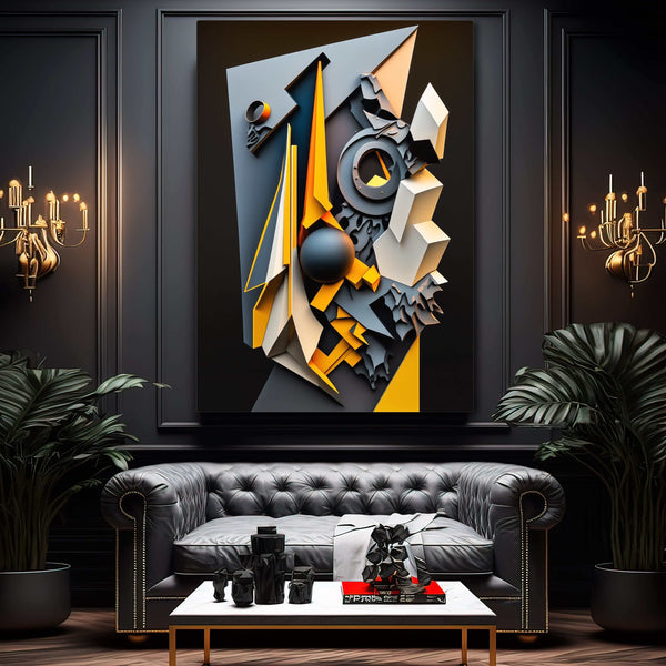Tableau Abstrait Forme Géométrique  | TableauDecoModerne®