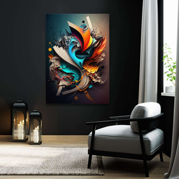 Tableau Abstrait Géometrique Coloré | TableauDecoModerne®