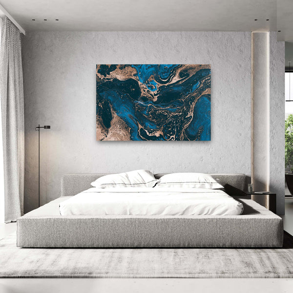Tableau Abstrait Bleu Marine  | TableauDecoModerne®