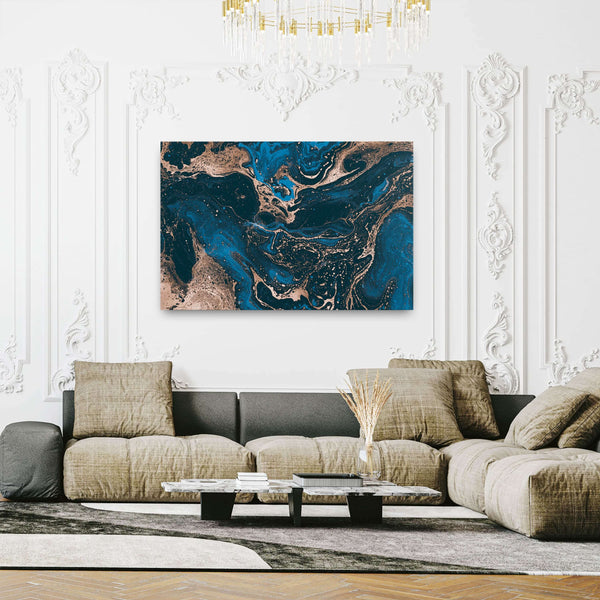 Tableau Abstrait Bleu Marine  | TableauDecoModerne®