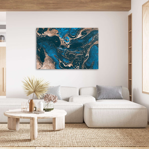 Tableau Abstrait Bleu Marine  | TableauDecoModerne®