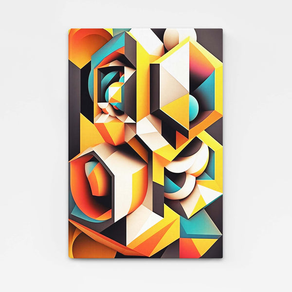 Tableau Abstrait Moderne Géométrique Coloré | TableauDecoModerne®