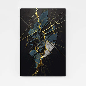 Tableau Abstrait Moderne Noir et Or | TableauDecoModerne®