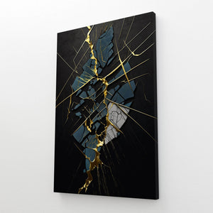 Tableau Abstrait Moderne Noir et Or | TableauDecoModerne®