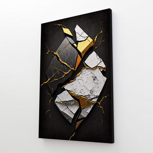 Tableau Abstrait Noir et Or | TableauDecoModerne®