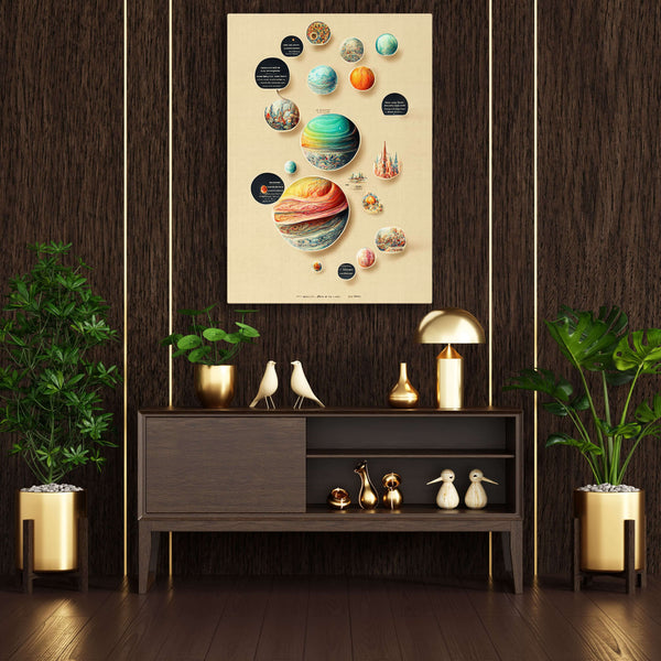 Tableau Abstrait Planetes